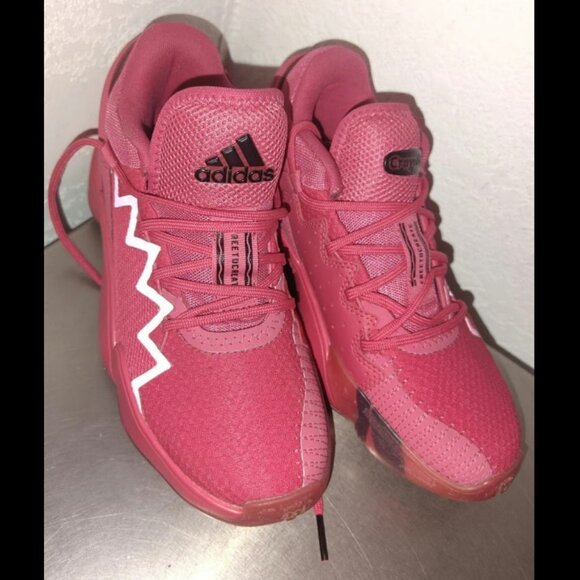 Adidas Jazzberry Jam Red Black Crayola Free To Create Lace Up Sneakers Youth 3.5 - Picture 2 of 7